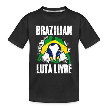 Awesome Brazilian Martial Arts Luta Livre - Kinder Premium Bio T-Shirt - Schwarz - Vorne