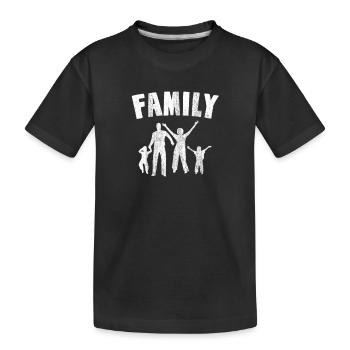 Familie - Kinder Premium Bio T-Shirt - Schwarz - Vorne