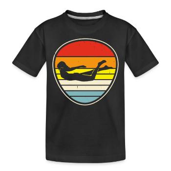Flotteur de natation - T-shirt bio Premium Enfant - noir - Devant