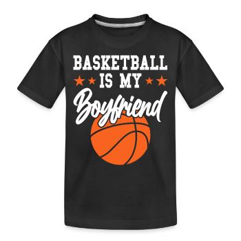 Joueur de basket-ball - T-shirt bio Premium Enfant - noir - Devant
