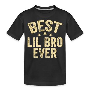 Meilleur petit frère - T-shirt bio Premium Enfant - noir - Devant