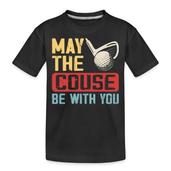 Golf Golfer - Kids' Premium Organic T-Shirt - black - Front