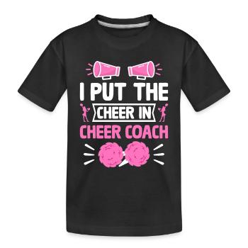 Cheerleading Coach Cheer Coach Cheerleader Cheer T - Kinder Premium Bio T-Shirt - Schwarz - Vorne