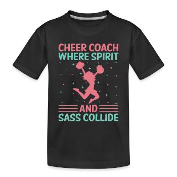 Cheerleading Coach Cheer Coach Cheerleader Cheer T - Kinder Premium Bio T-Shirt - Schwarz - Vorne