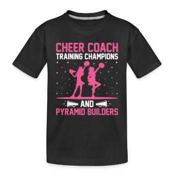 Cheerleading Coach Cheer Coach Cheerleader Cheer T - Kinder Premium Bio T-Shirt - Schwarz - Vorne