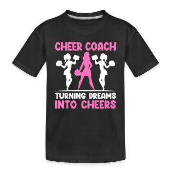 Cheerleading Coach Cheer Coach Cheerleader Cheer T - Kinder Premium Bio T-Shirt - Schwarz - Vorne