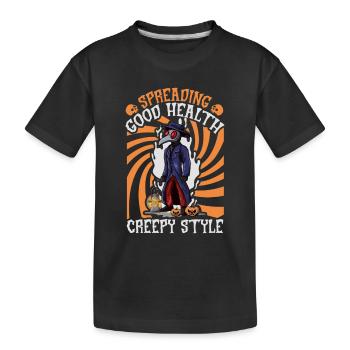 Gruseliger Halloween-horror-seuchendoktor - Kinder Premium Bio T-Shirt - Schwarz - Vorne