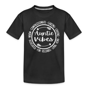 Auntie Vibes Life Beste Tante aller Zeiten Tanten Team - Kinder Premium Bio T-Shirt - Schwarz - Vorne