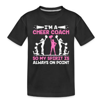 Cheerleading Coach Cheer Coach Cheerleader Cheer T - Kinder Premium Bio T-Shirt - Schwarz - Vorne