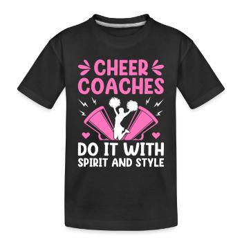 Cheerleading Coach Cheer Coach Cheerleader Cheer T - Kinder Premium Bio T-Shirt - Schwarz - Vorne
