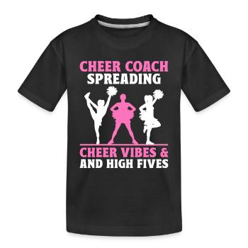 Cheerleading Coach Cheer Coach Cheerleader Cheer T - Kinder Premium Bio T-Shirt - Schwarz - Vorne