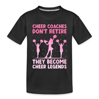 Cheerleading Coach Cheer Coach Cheerleader Cheer T - Kinder Premium Bio T-Shirt - Schwarz - Vorne