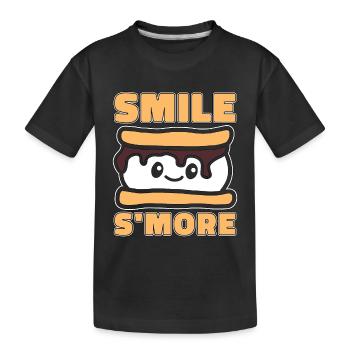 S’mores Smile S’more Aime rôtir des guimauves - T-shirt bio Premium Enfant - noir - Devant