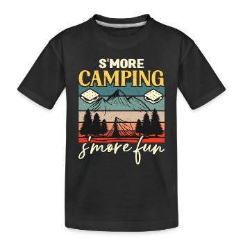 S’more Camping S’more Fun Marshmallows à rôtir - T-shirt bio Premium Enfant - noir - Devant