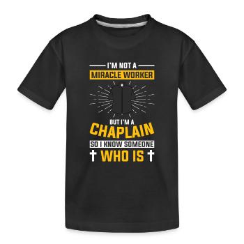 Aumônier Pasteur - T-shirt bio Premium Enfant - noir - Devant