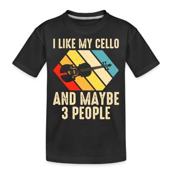 Cello Cellist - Kids' Premium Organic T-Shirt - black - Front