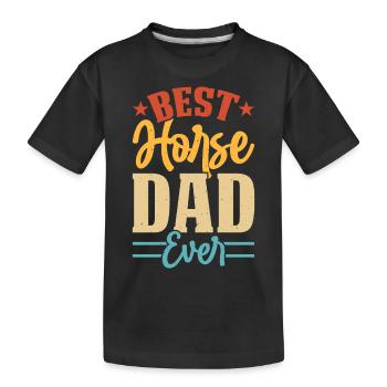 Horses Dad - Kids' Premium Organic T-Shirt - black - Front