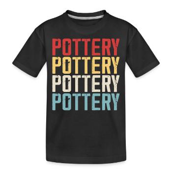 Töpfern Töpferei Töpfer - Kinder Premium Bio T-Shirt - Schwarz - Vorne