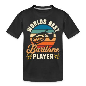 Baritone Baritone - Kids' Premium Organic T-Shirt - black - Front