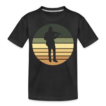 Cello Cellist - Kinder Premium Bio T-Shirt - Schwarz - Vorne