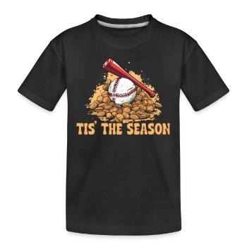 La saison Baseball Peanut Case Casque - T-shirt bio Premium Enfant - noir - Devant