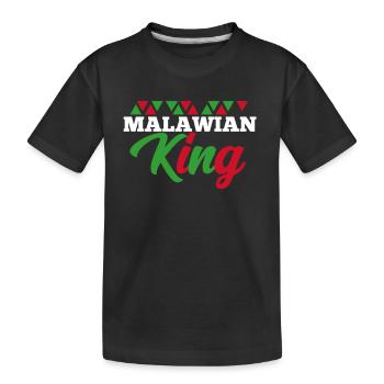 Malawi - Kids' Premium Organic T-Shirt - black - Front