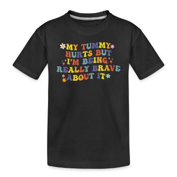 My Tummy Hurts Funny Lactose Intolerant Dairy Free - Kids' Premium Organic T-Shirt - black - Front