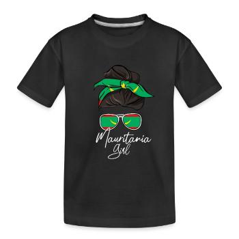 Mauritania - Kids' Premium Organic T-Shirt - black - Front