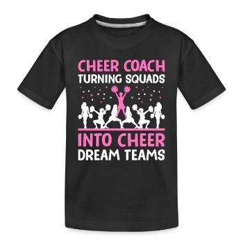 Cheerleading Coach Cheer Coach Cheerleader Cheer T - Kinder Premium Bio T-Shirt - Schwarz - Vorne