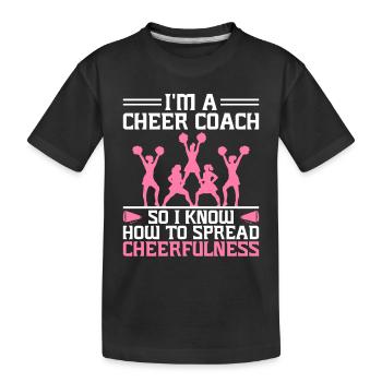 Cheerleading Coach Cheer Coach Cheerleader Cheer T - Kinder Premium Bio T-Shirt - Schwarz - Vorne