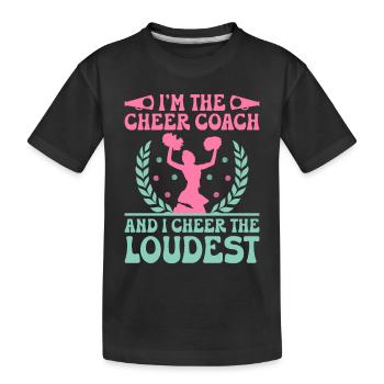 Cheerleading Coach Cheer Coach Cheerleader Cheer T - Kinder Premium Bio T-Shirt - Schwarz - Vorne