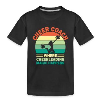 Cheerleading Coach Cheer Coach Cheerleader Cheer T - Kinder Premium Bio T-Shirt - Schwarz - Vorne