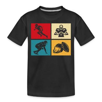 Football - Kinder Premium Bio T-Shirt - Schwarz - Vorne