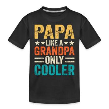 Daddy grandpa - Kids' Premium Organic T-Shirt - black - Front