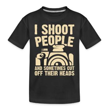 Photographer - Kids' Premium Organic T-Shirt - black - Front