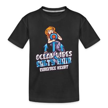 Sirène Queen Sea Royal Ocean Monarque - T-shirt bio Premium Enfant - noir - Devant