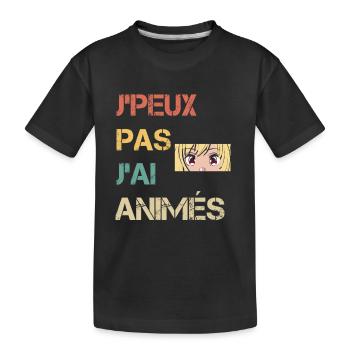je peux pas j'ai animés cadeau mangaka - T-shirt bio Premium Enfant - noir - Devant