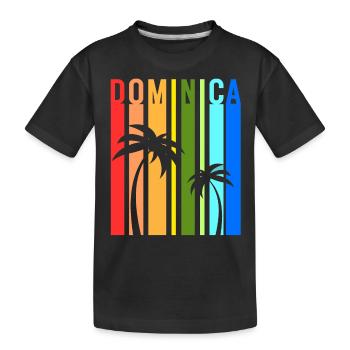 Dominique Idée de vacances sur les îles des Caraïbes - T-shirt bio Premium Enfant - noir - Devant