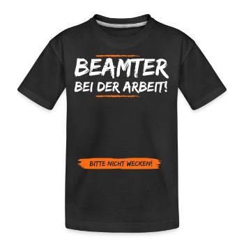 Der Schlafende Beamte - Kinder Premium Bio T-Shirt - Schwarz - Vorne