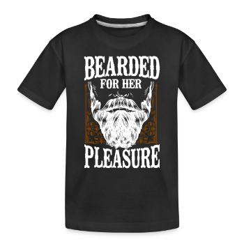 Beard Lover Bearded Man Bearded - Kids' Premium Organic T-Shirt - black - Front