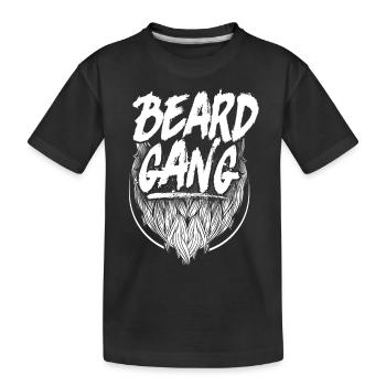 Beard Lover Bearded Man Beard Gang - Kids' Premium Organic T-Shirt - black - Front