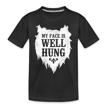 Beard Lover Bearded Man My Face Is - Kids' Premium Organic T-Shirt - black - Front