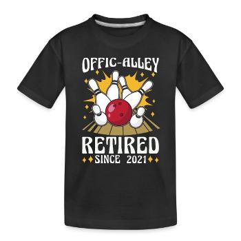 Alley Bowling Offic-Alley Retired Bowling Center - Kinder Premium Bio T-Shirt - Schwarz - Vorne