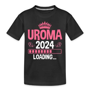 Urgroßmutter 2024 Uroma - Kinder Premium Bio T-Shirt - Schwarz - Vorne