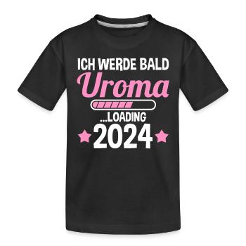 Urgroßmutter 2024 Uroma - Kinder Premium Bio T-Shirt - Schwarz - Vorne