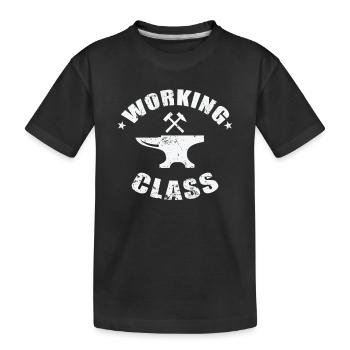 Profession de métallurgiste de la classe ouvrière - T-shirt bio Premium Enfant - noir - Devant
