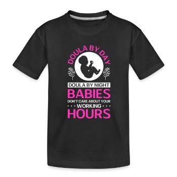 Doula Nurse Midwife - Kids' Premium Organic T-Shirt - black - Front