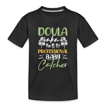 Doula Nurse Midwife - Kids' Premium Organic T-Shirt - black - Front