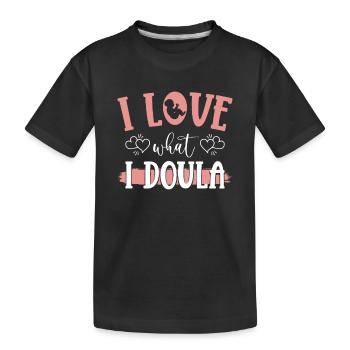 Doula Nurse Midwife - Kids' Premium Organic T-Shirt - black - Front