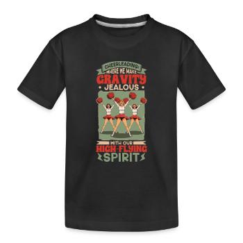 Cheerleader Cheerleader-outfit - Kinder Premium Bio T-Shirt - Schwarz - Vorne